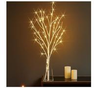 Lighted Branches for Vases, 50led Elegant Glow Birch Branch Decoration Lights By Batteries, for Elegant Indoor Christmas, Romantic Wedding, Lively Party and Fashion Home Decoration(White-1Set)
