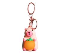 Lighted Capybara Keychain - Cartoon Capybara Doll Pendant, Cute Animal Design | Creative LED Keychain for Backpack, Keyring, Bag, Keys, Gift, and Travel Decoration Accessory