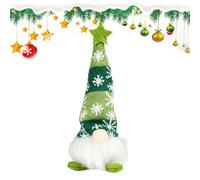 Lighted Christmas Gnome, Led Glowing Holiday Dwarf Figurine Decoration, Festive Tabletop Gnome Centerpiece Lamp, for Family Indoor Party Winter Home Decor Bookshelf Mantel Entryway Bedroom Living Room