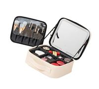 Lighted Cosmetic Organizers with Multiple Layer Storage Waterproof Portable Makeup Bag Lighted Makeup Pouches For Women LED Illuminated Cosmetic Organizers