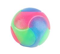 Lighted Pet Ball - Flashing Canine Plaything, Luminous Animal Sphere, Automatic Triggered Jumping Activity Gadget | Durable Bright Evening Retrieval Orb, Backyard Park Training Amusement Stimulation