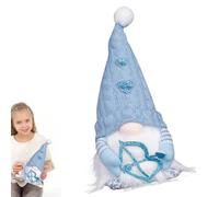 Lighted Valentine's Gnomes, Muñeca Enana Romántica, Adorable Adorable Valentine's Day Figurine para la decoración del hogar, perfecto para celebrar el amor, agrega un toque de genio a tu celebración