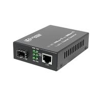 LIGHTEM 10/100/1000M Gigabit BaseT to SFP Slot Ethernet Media Converter External Power Supply