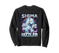 Lightening Rainbow Sigma Rizzler de Wolf Brain Rot Boys Sudadera