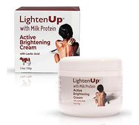 LightenUp, Lactic Acid Cream | 3.4 Fl oz 100ml | Skin Brightening Creams, Hyperpigmentation Treatment | Fade Dark Spots on : Body, Knees, Underarms, Armpit, Intimate Parts, Face