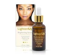 LightenUp Suero para aclarar la piel antienvejecimiento, 30 ml, suero corrector de manchas oscuras, eficaz para hiperpigmentación, pecas, con aceite de argán, manteca de karité y alfa arbutina