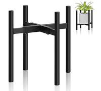 Lighterday Soporte de Metal Ajustable para Plantas, Estantes y Soportes de Interior, Macetas y Esquinero Negro para Decoración