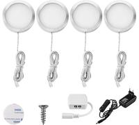 Lightess 4uds Luz Led para Vitrina Focos de Armario Luz Cocina