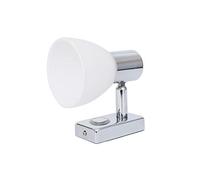 lighteu, 12V 3W D1 Foco de Techo/Pared, Acabado en Cromo, luz de Lectura, Giro y Giro con Touch Switch Regulable luz Blanca/Azul cálida para yate, Caravana, RV