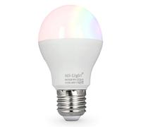 lighteu®, 6W E27 Miboxer inalámbrico E27 6W 2.4G RF control remoto RGBCCT LED bombillas (control remoto no incluido), 550LM, fut014