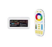 LIGHTEU®, Controlador Inalámbrico WiFi RGB + CCT (RGBWW) Módulo de Control LED Wlan 2.4G Con Control Remoto