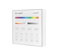 LIGHTEU®, Interruptor remoto táctil de pared de 2.4G T4 para luces CCT LED de 4 zonas RGB/RGBW funciona con los controladores de luces MiLight RGBCCT futT4