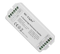 LIGHTEU®, Mi.Light PA4 Amplificador de alta potencia de 4 canales DC12V-24V Máx. Controlador de amplificador LED 15A RGB RGBW para tira de LED RGB RGBW