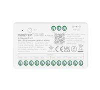 LIGHTEU®, MiBoxer - Controlador LED de 4 canales SPI+DMX WiFi + 2,4 GHz RF 5 en 1 para un solo color CCT RGB RGBW RGBW RGB+CCT Pixel LED tira Tuya Smart APP compatible con mando a distancia C10 DC5V