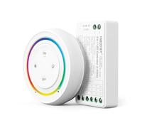 lighteu®, Milight Miboxer 2.4GHz 3 en 1 LED Strip Controller Kits RGB RGBW RGBCCT DC12V/24V Salida Max.12A, FUT037SA+