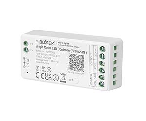 LIGHTEU®, Milight Miboxer dimmer controlador de tira de LED WiFi de un solo color, Amazon Alexa y Google home control remoto de voz y control de APP, no se necesita WiFi-box, bluetooth 4.2, FUT036W