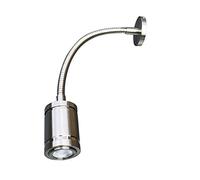 LIGHTEU pared 12V 2.2W cuello de cisne de montaje del proyector LED Light Reading F1 con interruptor (200mm), Acabado en níquel, flexible Profesional, luz de la pared de la cabecera de luz, barco, yate, y caravana, autocaravana, autocaravanas, RV [Clase energética A] [Clase energética A]