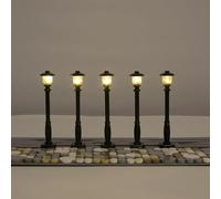 LightGo Kit de bricolaje de luces de calle de ladrillo para edificios modulares Lego, juego de 5 luces para personalizar el diseño de tu ciudad, Plug & Play (negro clásico)