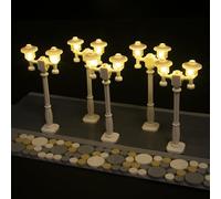 LightGo Kit de bricolaje de luz de calle de ladrillo para edificios modulares Lego, juego de 5 luces para personalizar el diseño de tu ciudad, Plug & Play (blanco duo)