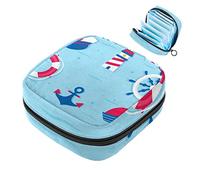 Lighthouse Anchor - Bolsa de almacenamiento para servilletas sanitarias, bolsa de almohadilla menstrual portátil con cremallera para adolescentes, niñas, mujeres y mujeres