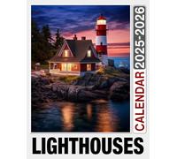 Lighthouse Calendar 2025 - 2026: Spread Joy and Stay Organized with 24-Month 2025-2026 with US Holidays - Ideal for Gifting or White Elephant Parties, Perfect Christmas Gift!