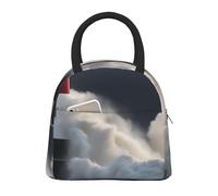 Lighthouse in Storm - Lonchera térmica portátil a prueba de fugas, reutilizable, para trabajo, escuela, picnic, niños y niñas