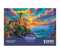 Lighthouse in The Sea Rompecabezas 1000 Piezas para Adultos Niño Puzzle De Papel Ecológico, Puzzle De Juguete para Regalo, 38x26cm/1000pcs