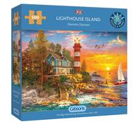Lighthouse Island 500 Teile Puzzle Nachhaltiges Puzzle für E (Importación USA)