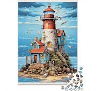 Lighthouse Island Inicio Set De 1000 Piezas Papel Reciclado Puzzle Familiar Aficionados A Los Rompecabezas Atractivo Actividad Vinculación Familiar 52x38cm/1000pcs