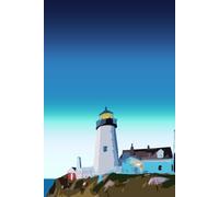 Lighthouse Journal: A Soft Coastal Lined Notebook for Reflection, Notes, and Daily Writing