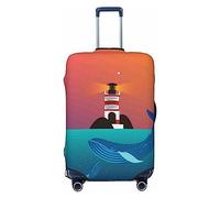 Lighthouse Waves - Funda para equipaje de lluvia torrencial, fundas lavables para maleta, fundas de equipaje de moda, funda protectora de maleta antiarañazos, Let's Go Travel Around The World, grande,