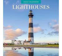 Lighthouses - Calendario de pared cuadrado 2026 Red Robin Publishing