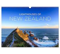 Lighthouses of New Zealand (Wall Calendar 2026 DIN A3 landscape), CALVENDO 12 Month Wall Calendar: The most beautiful lighthouses in New Zealand.