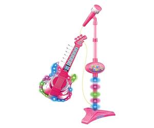Lighting Design: Featuring Colorful Light Effects, The Lighting Effect on This Kids' Guitar and Microphone Set captivatingly arouses Children's Interest, Making it an Ideal Tool for Exploring Your