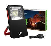 Lighting EVER LE Foco LED Trabajo 6W 700 Lumen, Luz de Trabajo Portátil Recargable, 3 Modos de Luz, Lámpara Cámping con Luz Roja y Azul, Resistente al agua, Función Powerbank