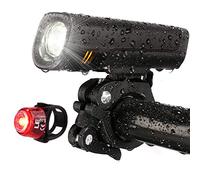 Lighting EVER LE Luces de Bicicleta CREE LED Frontal y Trasera Combo, 300LM USB Recargable, 7 Modos en Total, Luz Roja, Accesorios Incluidos，Resistente al Agua, Fácil de Instalar