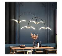 Lighting Home Decorative Luminaires Creative Chandeliers for Dining Room Nordic Art Kitchen Pendant Light Fixture LED Chandelier (4headsneutrallight)