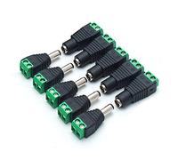 lightingwill 5.5 x 2.1 mm barril de alimentación 12 V macho y hembra DC Jack conector de alimentación adaptador enchufe para CCTV cámara de seguridad LED Strip