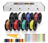 LightingWill Cable Eléctrico de Silicona 28 AWG 0,08mm², Kit de 8 Colores, 10 m por Rollo, Cable Flexible de Cobre Estañado Trenzado para Bricolaje, Automóvil, Electrónica y Cableado