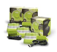 LIGHTMUP CONNECT Baliza V16 homologada DGT 3.0-Con cable y pilas-Geolocalización IoT-Luz emergencia conectada-Señal obligatoria en 2026-Datos Telefónica Tech hasta 2038 (Pack V16 Connect x3)