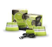 LIGHTMUP CONNECT Baliza V16 homologada DGT 3.0-Con cable y pilas-Geolocalización IoT-Luz emergencia conectada-Señal obligatoria en 2026-Datos Telefónica Tech hasta 2038 (Light Mup Connect Pack 2uds)