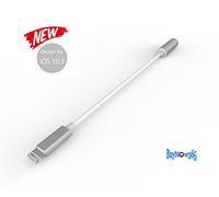 Lightning a 3.5 mm adaptador de auriculares para iPhone 7/7 Plus,BUYNOW365 (Plata),IPhone 7 conector de relámpago a 3.5 mm AUX hembra Jack de audio auriculares Cable adaptador de auriculares