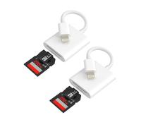 Lightning a SD Micro SD Lector De Tarjetas(2pack)para iPhone 14 13 Pro TF Card Reader Certificado MFI para Apple Adaptador Fotos Memoria Cámara Digital Stick Ranura Memoria Cartão para iPad Accesorios