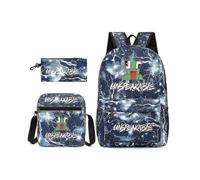 (Lightning)Leisure Unspeakable Student Schoolbag Backpack Small Shoulder Bag Pen Bag Three-piece Set-L