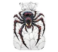 Lightning Spider Web Star - Botella de agua caliente de viaje con funda suave, bolsa de agua de 2 L para calentador de abdomen