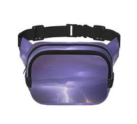 Lightning Storm - Bolso cruzado de moda con estampado de tormenta, bolsa de cintura de senderismo, bolsa de hombro cuadrada de doble capa para viajes y