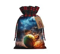 Lightning Tennis - Bolsa de regalo con cordón de 8.3 x 11.8 pulgadas, decoración de fiesta de Navidad