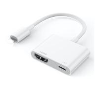 Lightning to HDMI Adaptador [Certificado MFi] 1080P Adaptador HDMI Pantalla de Sincronización de vídeo y audio Conector de Cable HDMI a TV/HDTV/Monitor Compatible con iPhone 14/14 Pro/13/12/11/XR/X