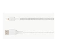 Belkin Cable Lightning Trenzado (Cable Lightning a USB Boost Charge para iPhone, iPad y AirPods, Cable de Carga para iPhone con Certificación MFi) 1 m, Blanco