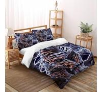 Lightning White Tiger Funda Edredon 3 Piezas con Impresión En 3D Tigre Fulmine con Funda Almohada Super King(260x220cm) 100% Microfibra Ropa De Cama para Niñosy Hombres